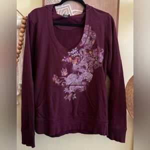 Vintage Lucky Brand Hoodie, Size L, Dragon Graphic